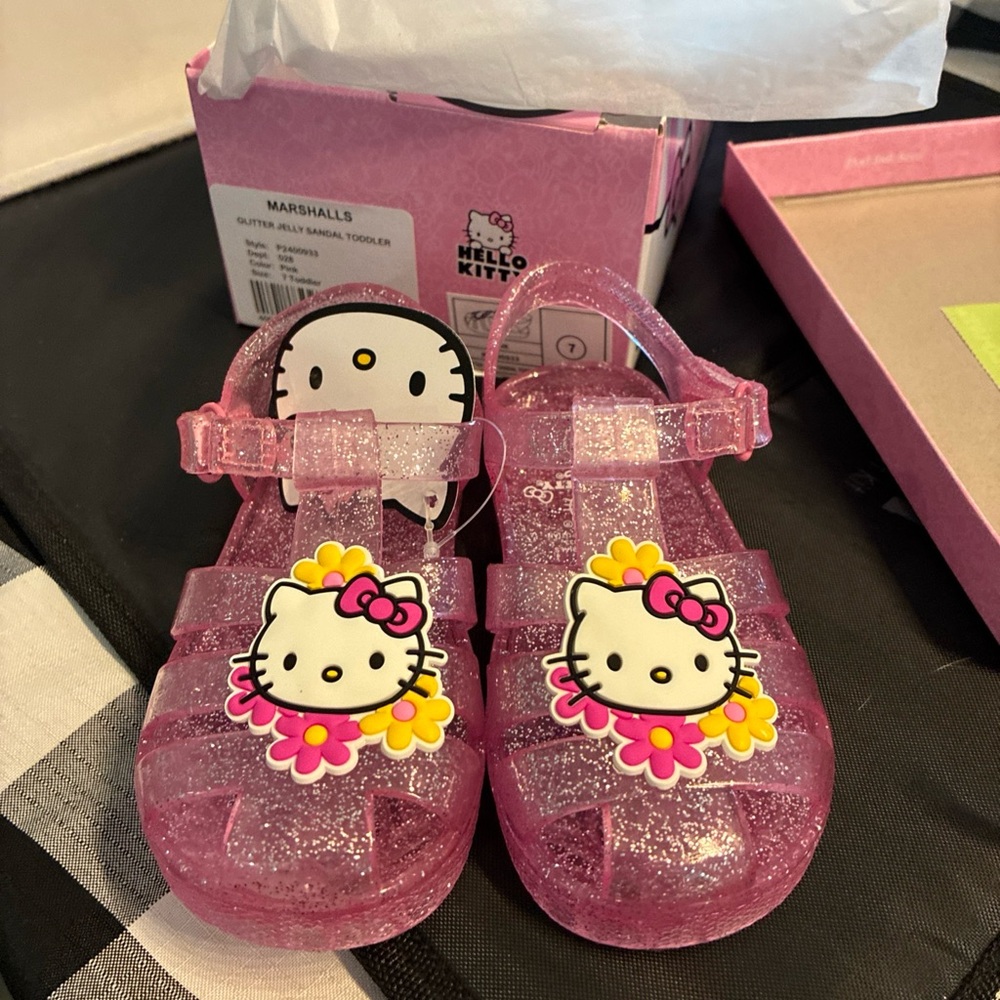 Marshalls Pink Glitter Jelly Sandal Toddler